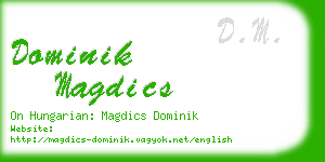 dominik magdics business card